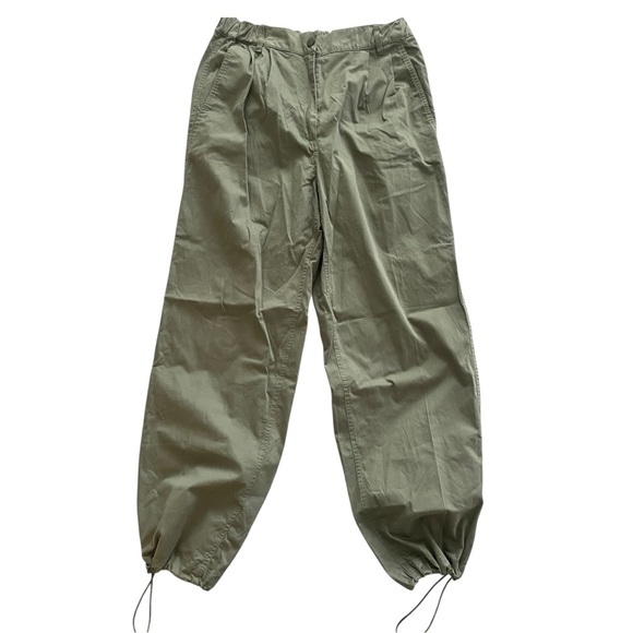 Weekend Max Mara Gitane Military Green Parachute Trousers, women’s size 29 - Picture 2 of 11